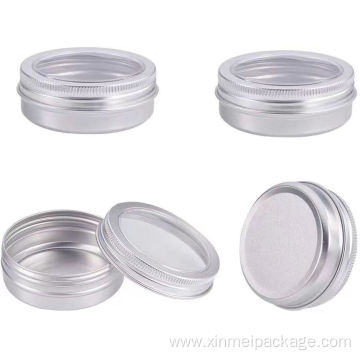 2 Ounce 60ml Aluminum tin with clear top